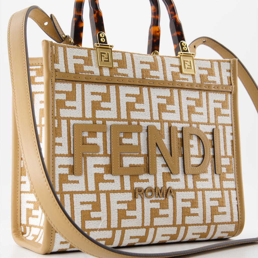 Borse tote Sac Sunshine small Fendi Beige Femme