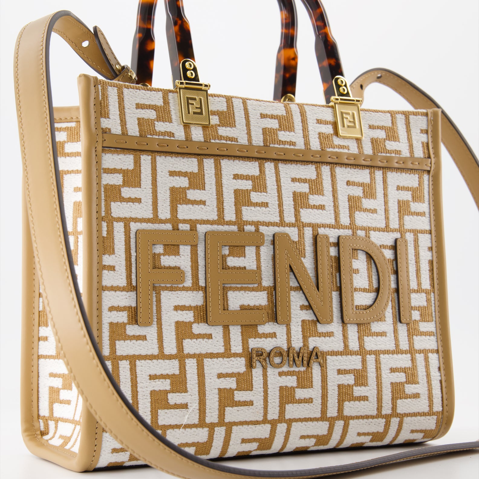 Borse tote Sac Sunshine small Fendi Beige Femme