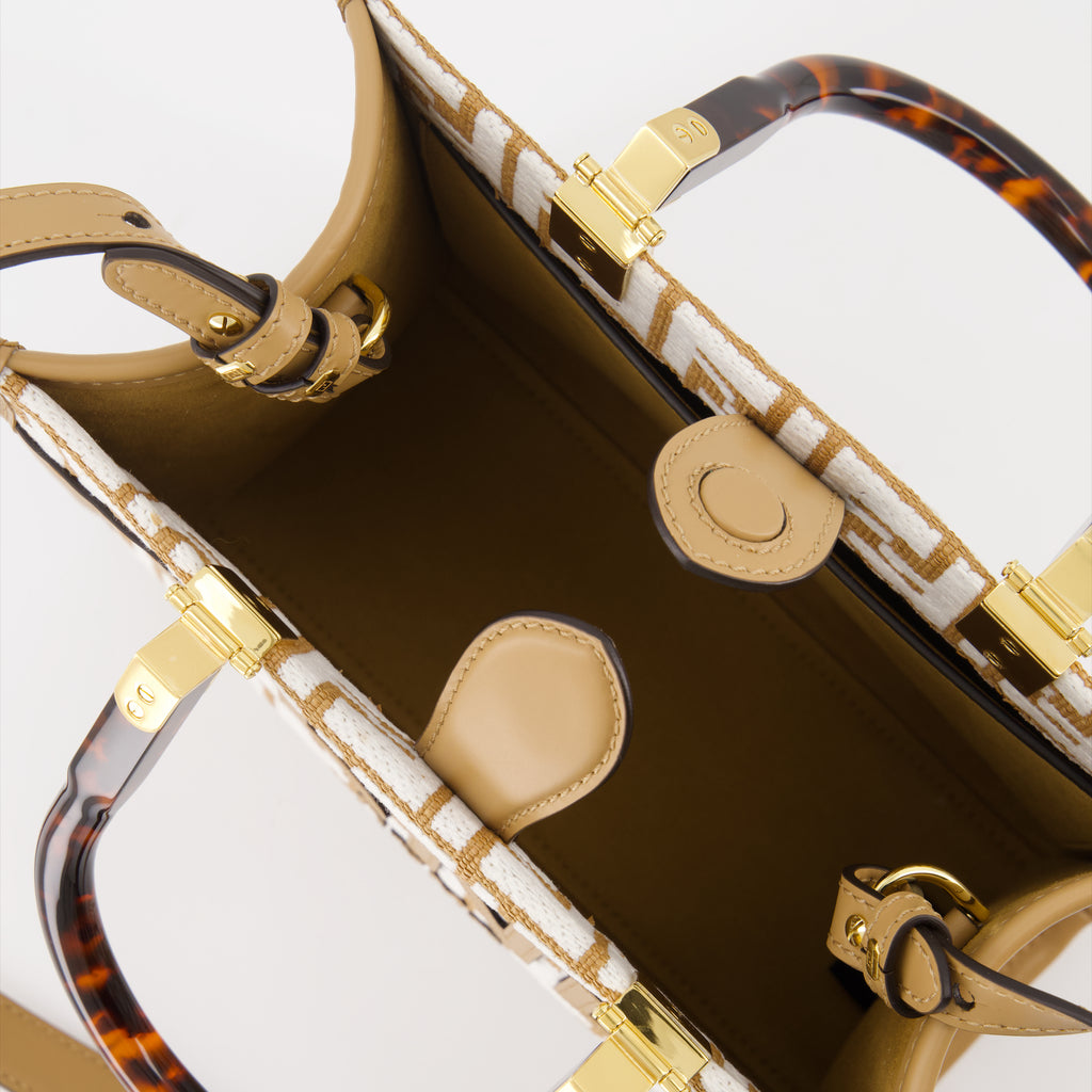 Borse tote Sac Sunshine small Fendi Beige Femme