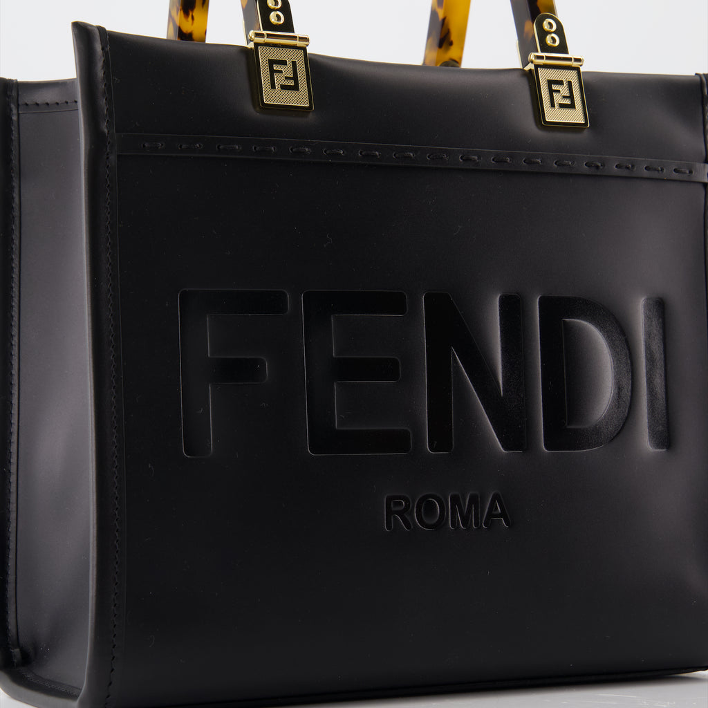 Bolsos tote Sac cabas Sunshine Fendi Negro Femme