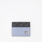 Kleine lederwaren Porte-cartes FF Squared Fendi Blau Homme