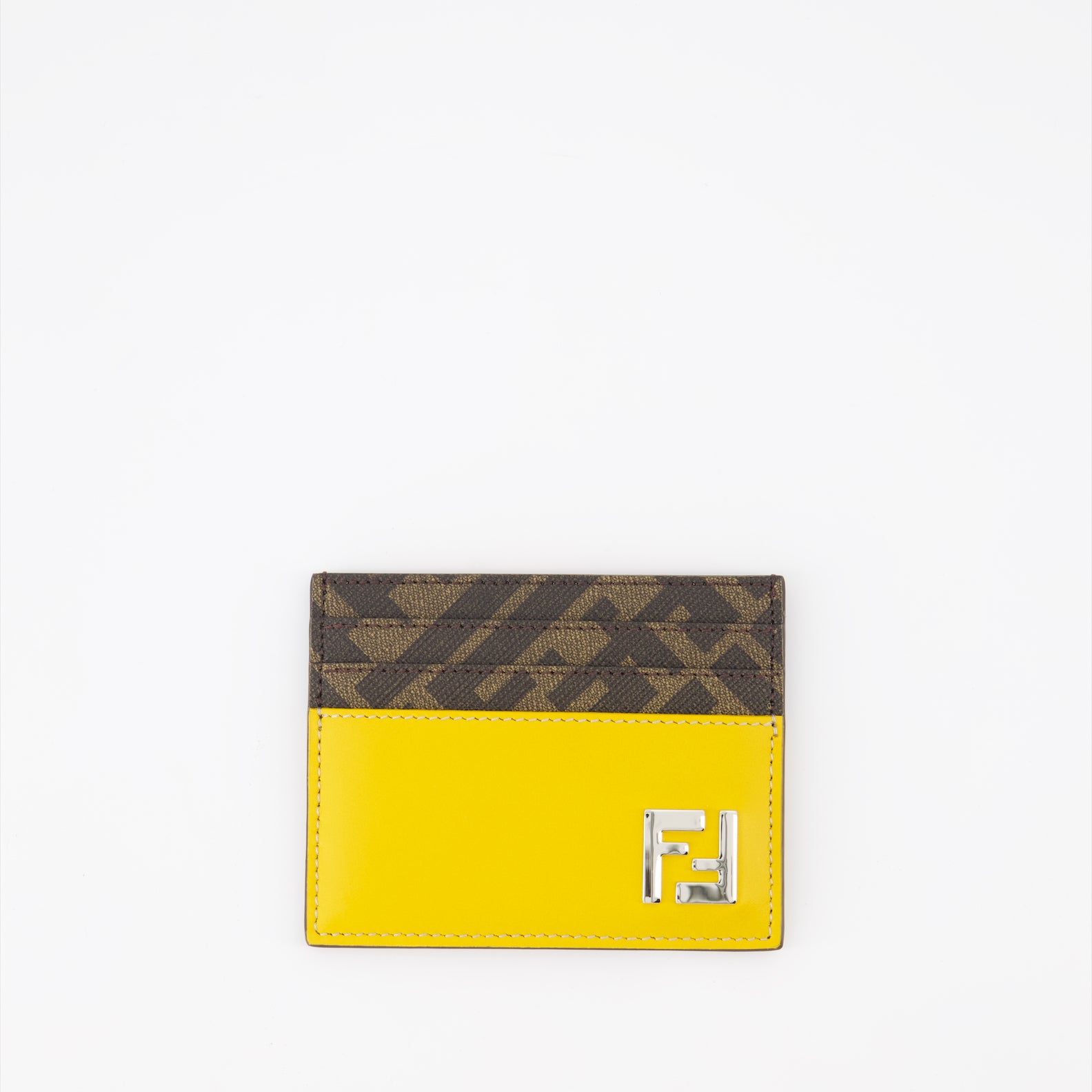 Pequeños artículos de cuero Porte-cartes FF Squared Fendi Amarillo Homme