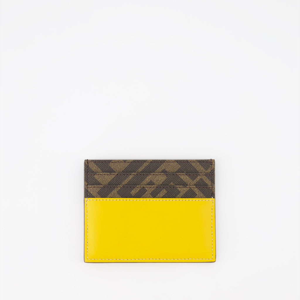 Pequeños artículos de cuero Porte-cartes FF Squared Fendi Amarillo Homme