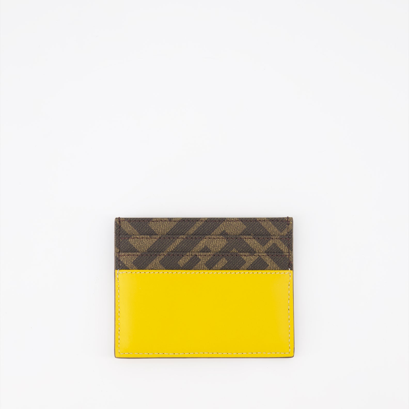 Pequeños artículos de cuero Porte-cartes FF Squared Fendi Amarillo Homme