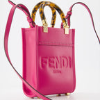 Borse tote Sac Shopping Sunshine Fendi Rosa Femme