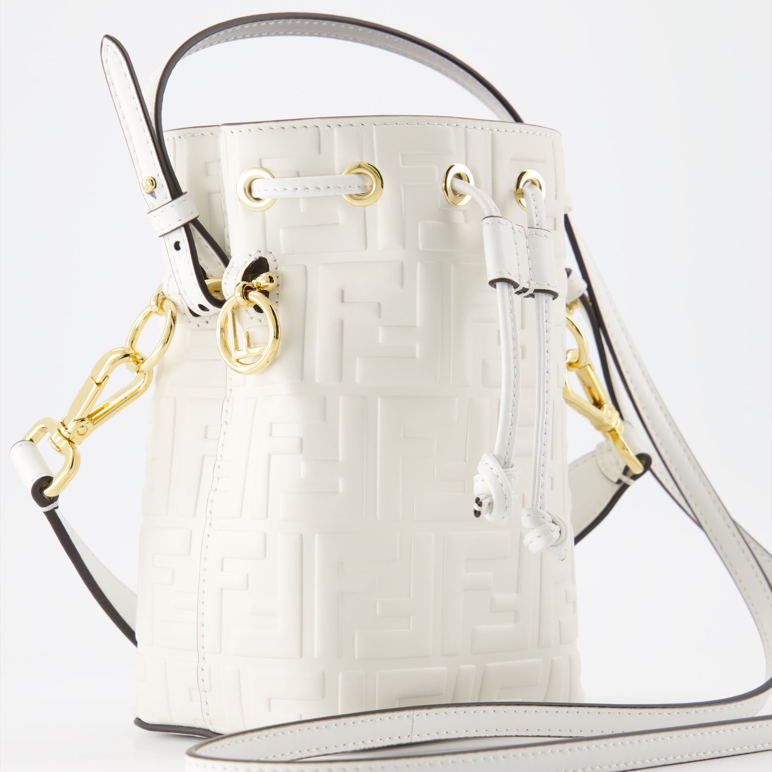 Borse secchiello Sac Mon Trésor Fendi Bianco Femme