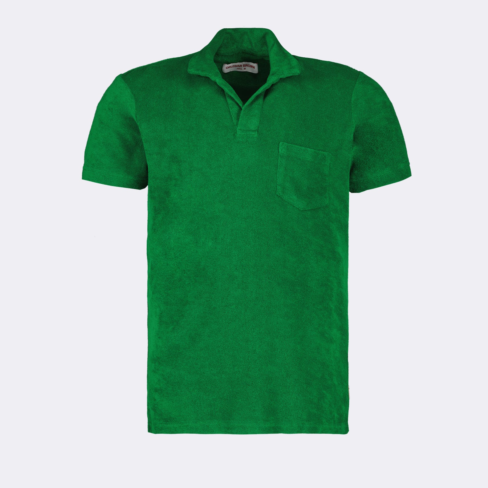 Polos Polo en coton éponge Orlebar Brown Vert Homme