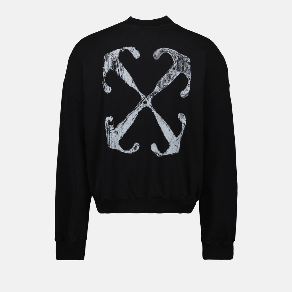 Sweatshirts Scratch Arrow Sweatshirt Off-White Black Man