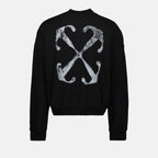 Sweatshirts Scratch Arrow Sweatshirt Off-White Black Man