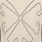 Maille Pull Stitch Arrow Off-White Beige Homme