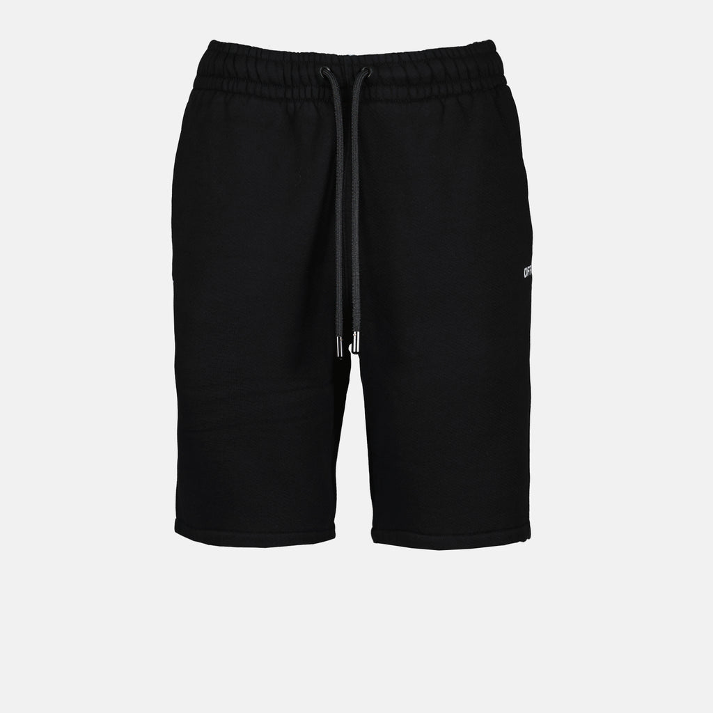 Shorts Calções de Algodão Off-White Preto Homme
