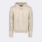 Knitwear Stitch Arrow Hoodie Off-White Beige Man