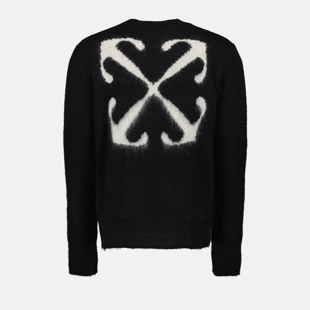 Maglieria Maglione Mohair Arrow Off-White Nero Homme