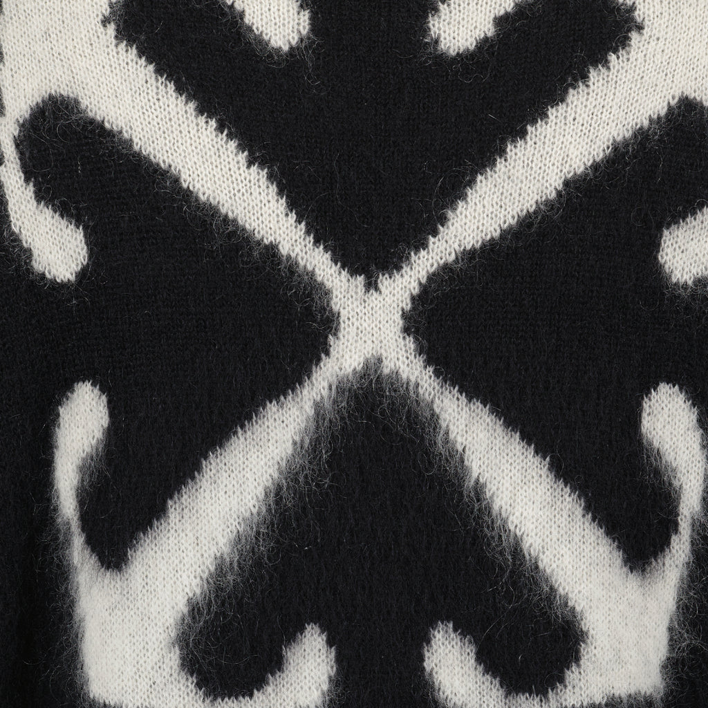 Maglieria Maglione Mohair Arrow Off-White Nero Homme