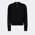 Maille Pull Stitch Arrow Off-White Noir Homme