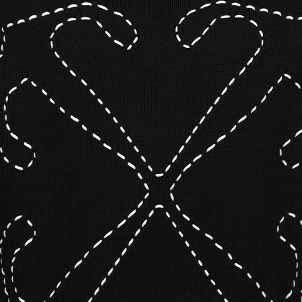 Maille Pull Stitch Arrow Off-White Noir Homme