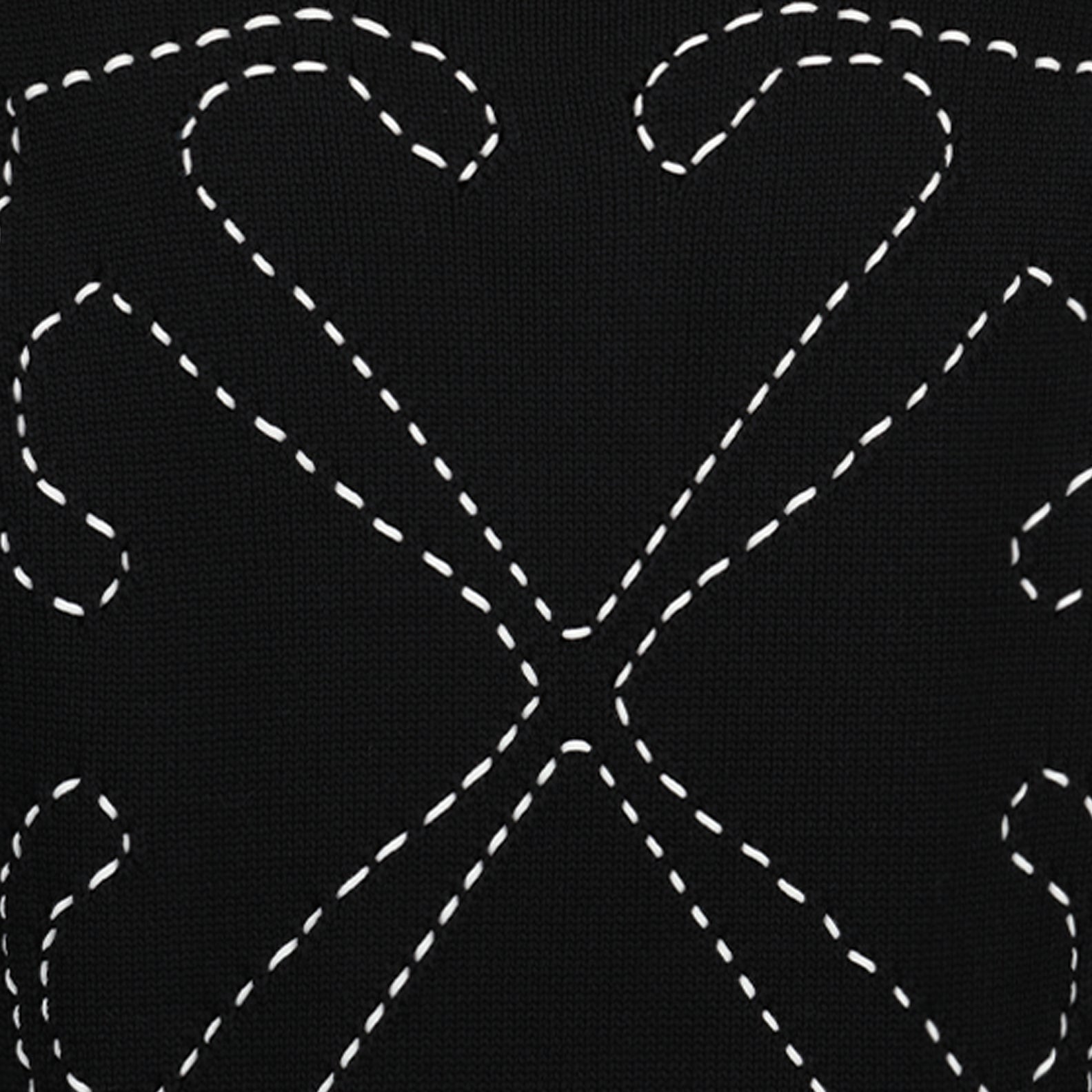 Maille Pull Stitch Arrow Off-White Noir Homme