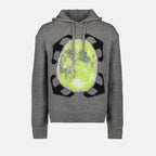 Strickwaren Pull à capuche Arrow Moon Off-White Grau Homme