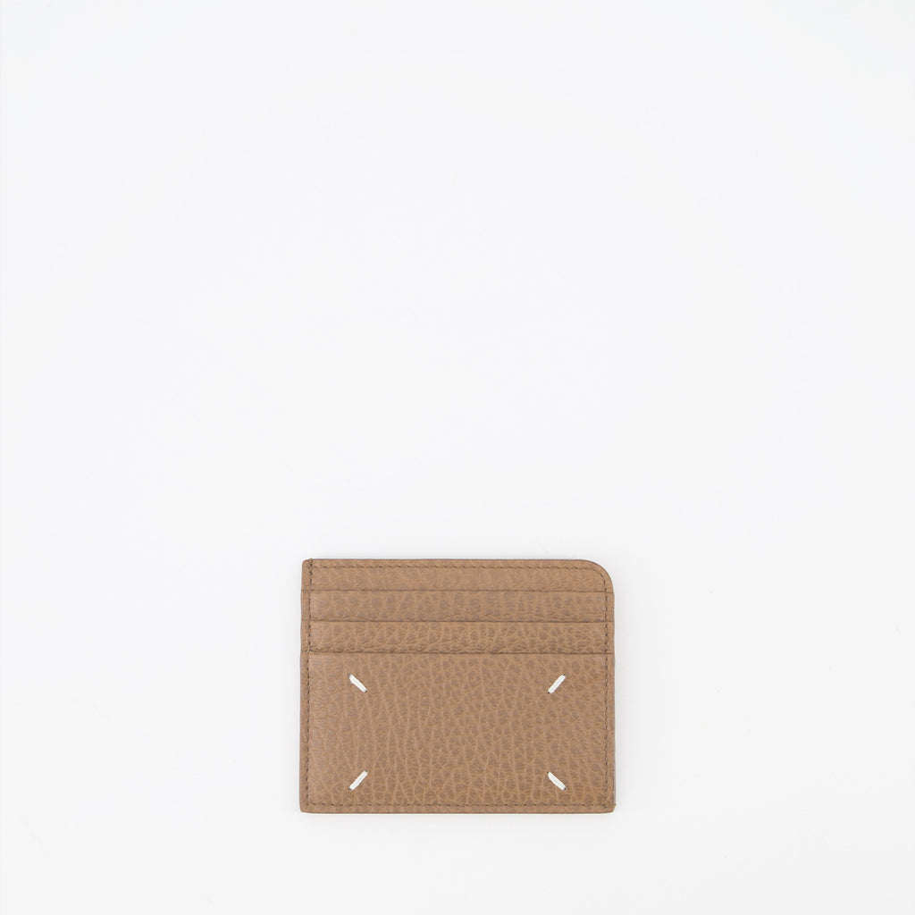 Pequeños artículos de cuero Porte carte Four Stitches Maison Margiela Beige Unisexo