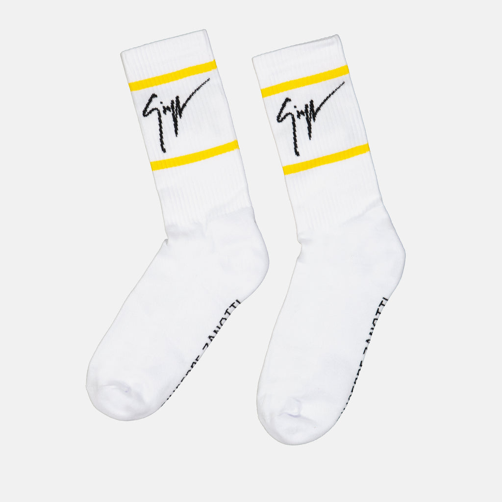 Sous-vêtements et homewear Chaussettes à bandes Giuseppe Zanotti Blanc Homme
