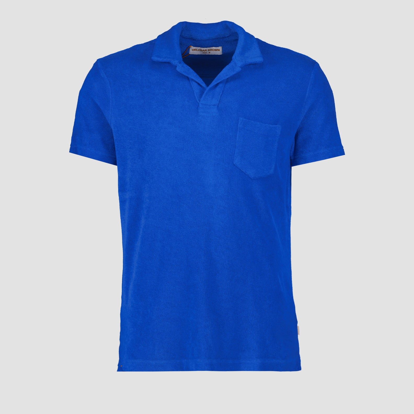 폴로 셔츠 Polo Terry Orlebar Brown 진한 파란색 Homme