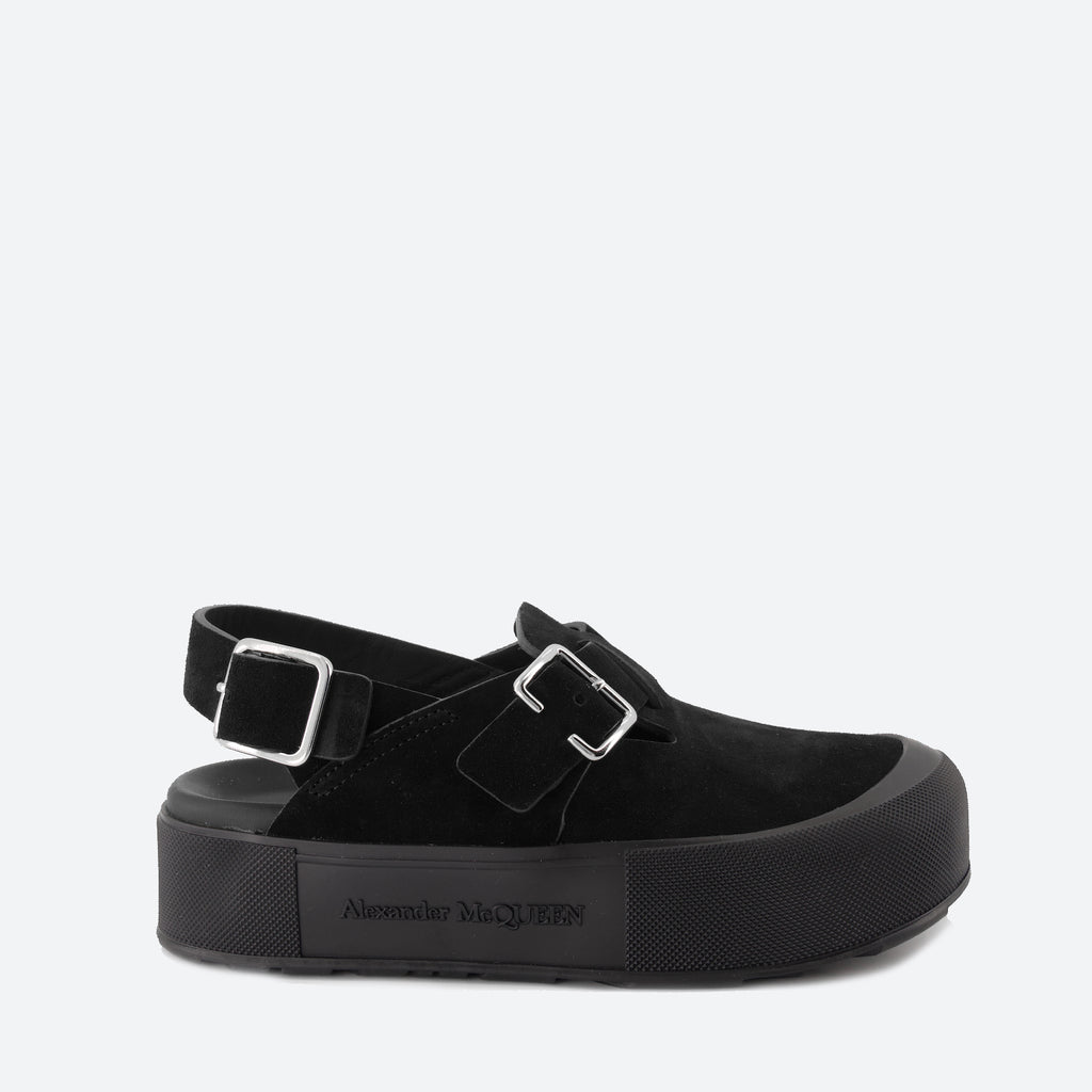 Scarpe aperte Sandali con zeppa Alexander McQueen Nero Homme
