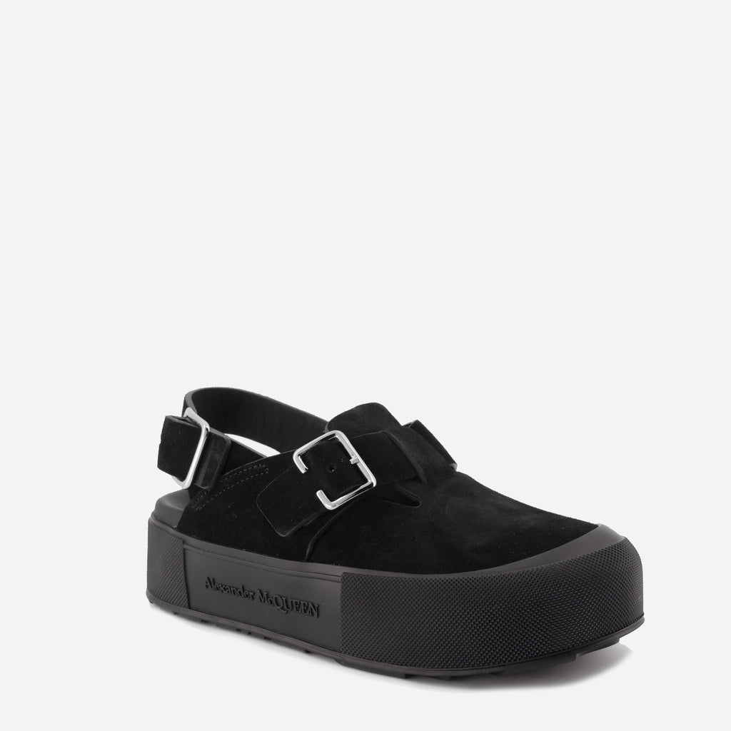Scarpe aperte Sandali con zeppa Alexander McQueen Nero Homme