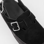 Scarpe aperte Sandali con zeppa Alexander McQueen Nero Homme