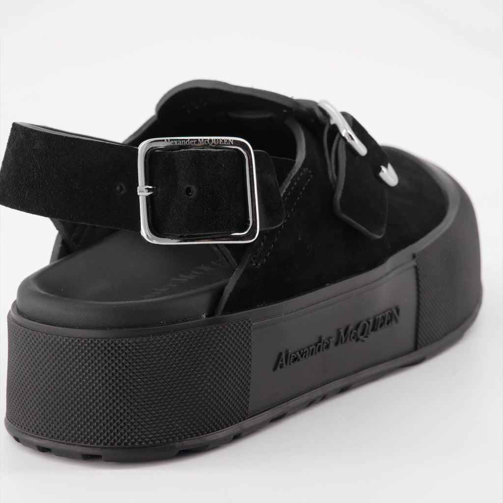 Scarpe aperte Sandali con zeppa Alexander McQueen Nero Homme