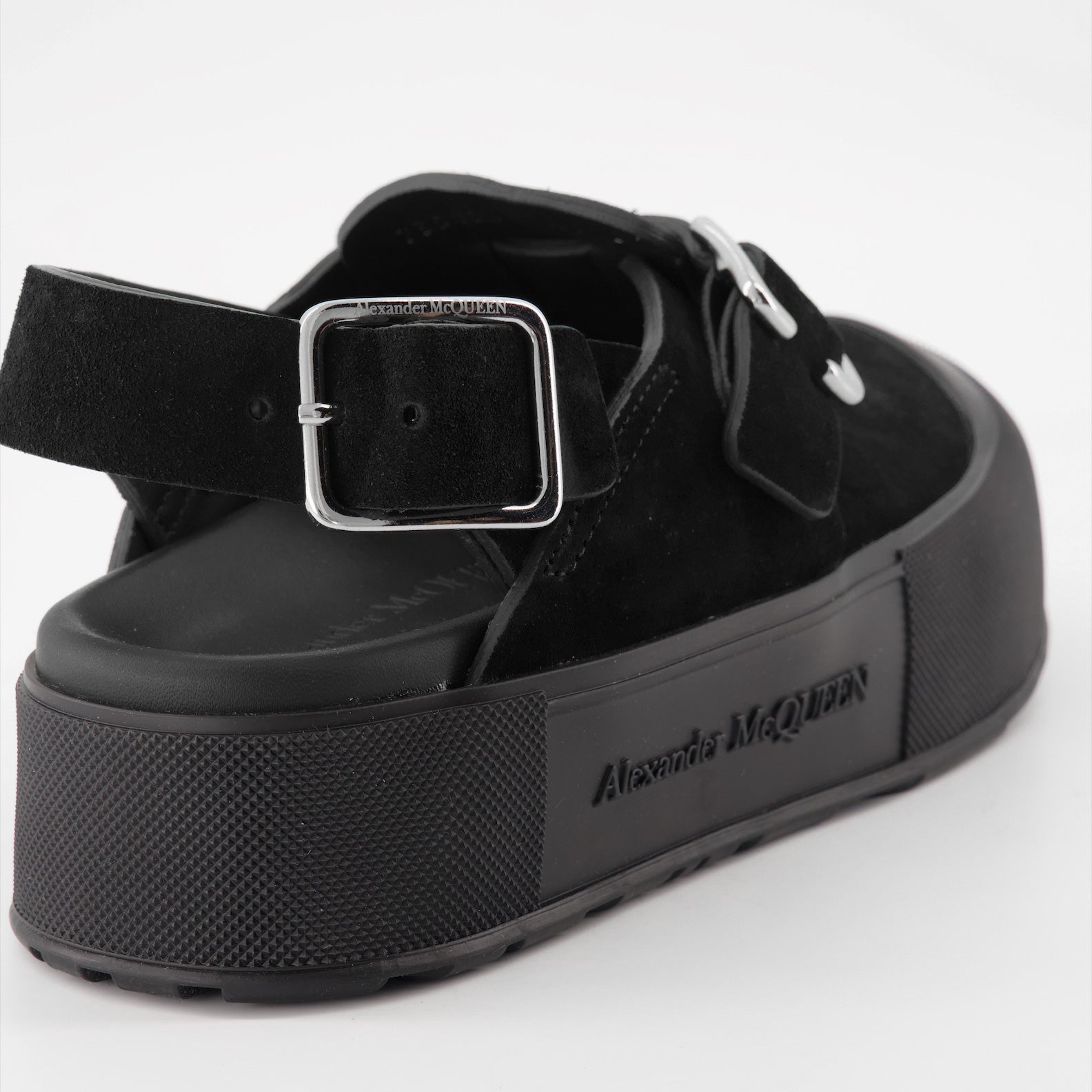 Scarpe aperte Sandali con zeppa Alexander McQueen Nero Homme