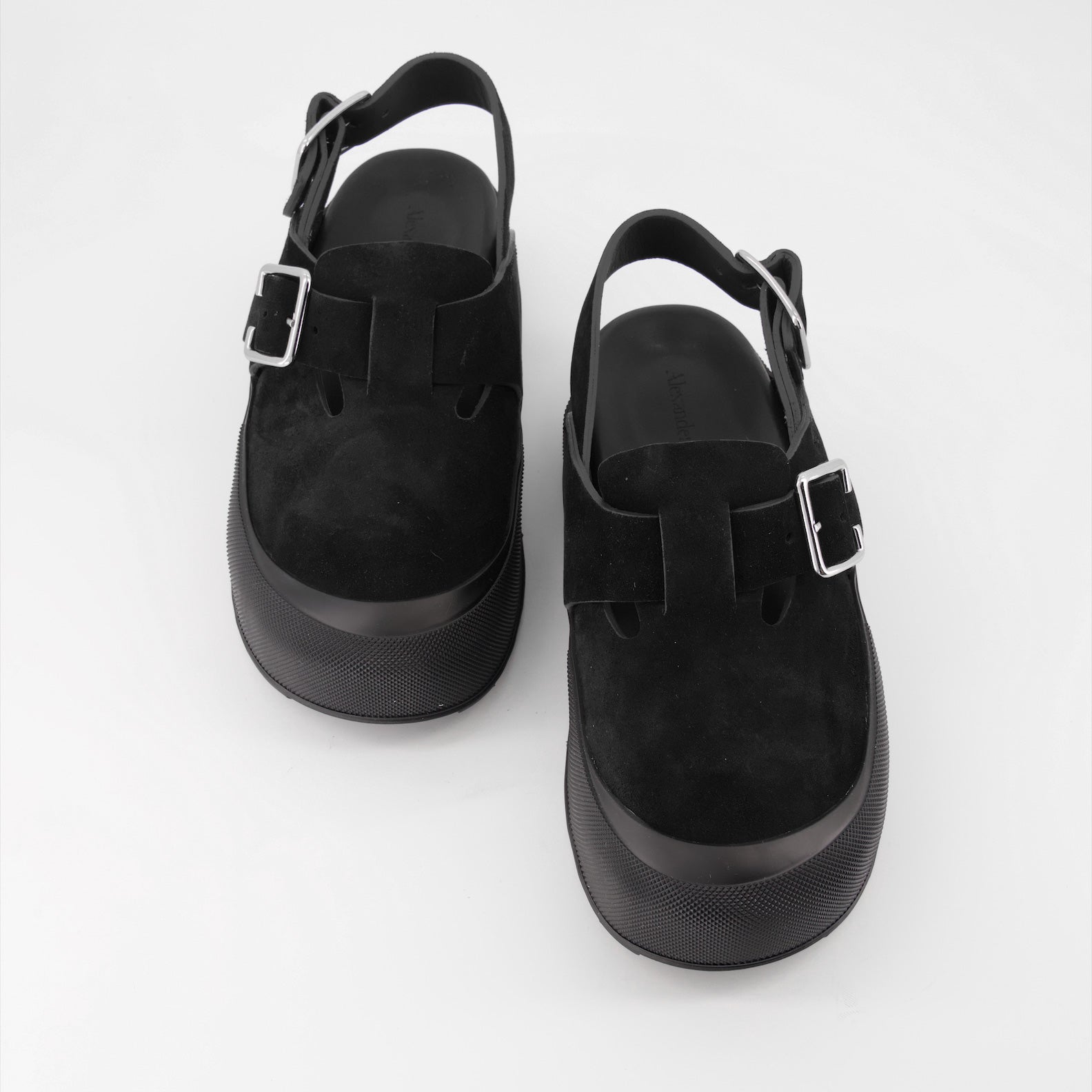 Scarpe aperte Sandali con zeppa Alexander McQueen Nero Homme