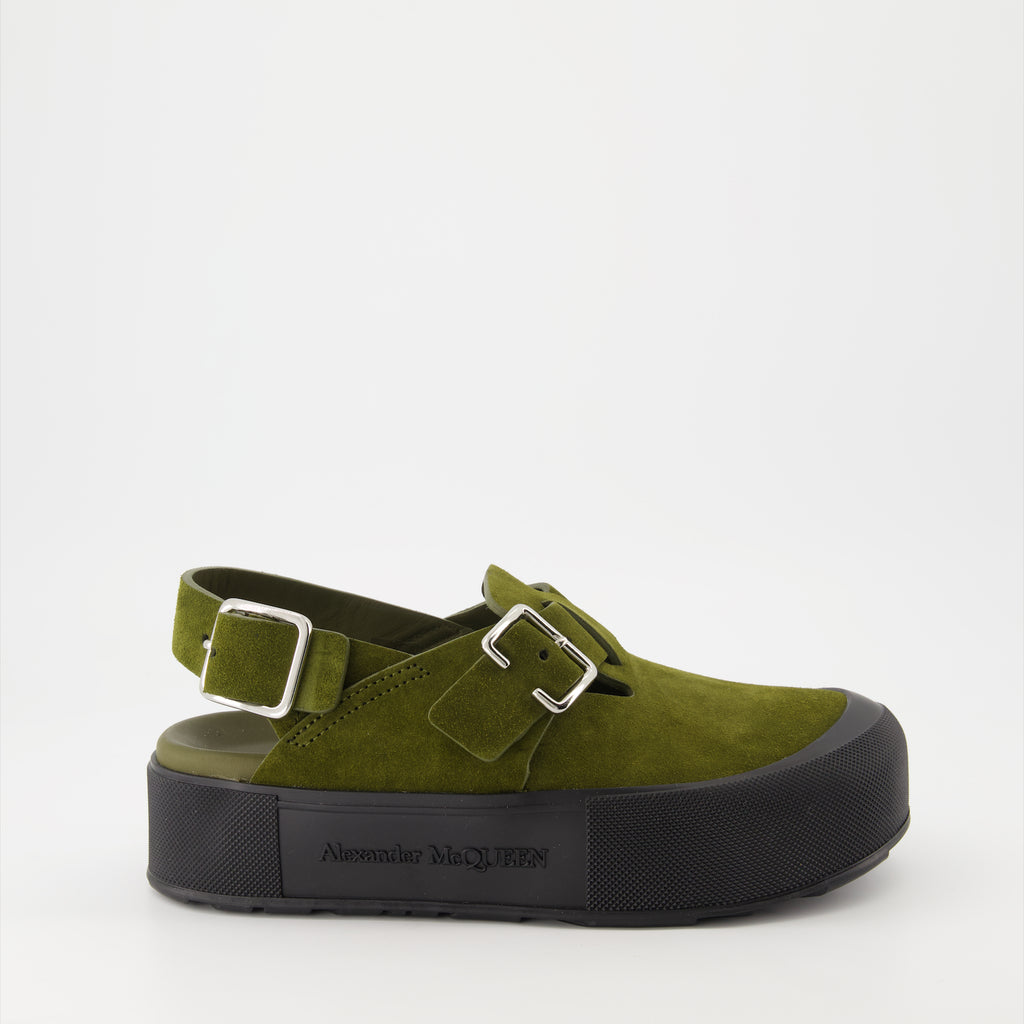 Sapatos abertos Sandales compensées Alexander McQueen Verde Homme