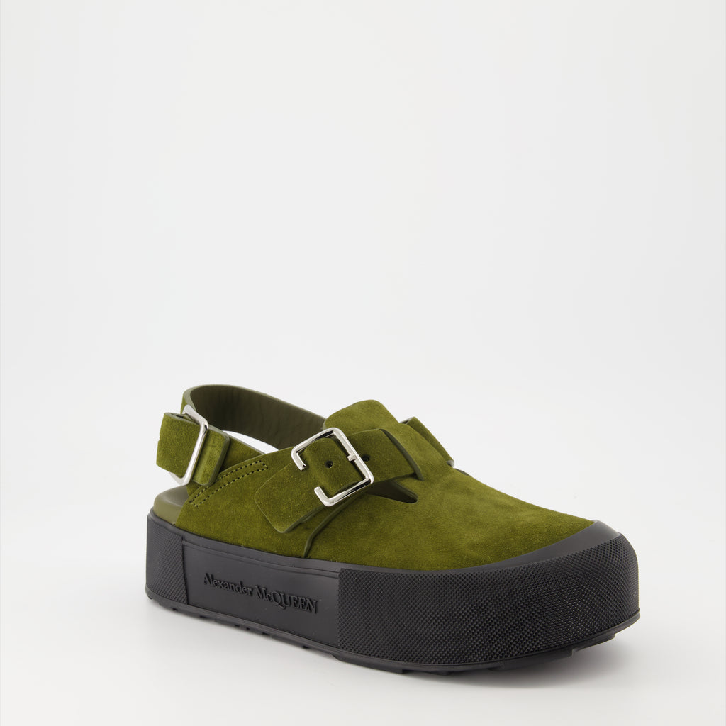 Sapatos abertos Sandales compensées Alexander McQueen Verde Homme