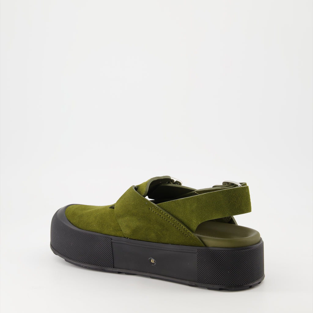 Sapatos abertos Sandales compensées Alexander McQueen Verde Homme