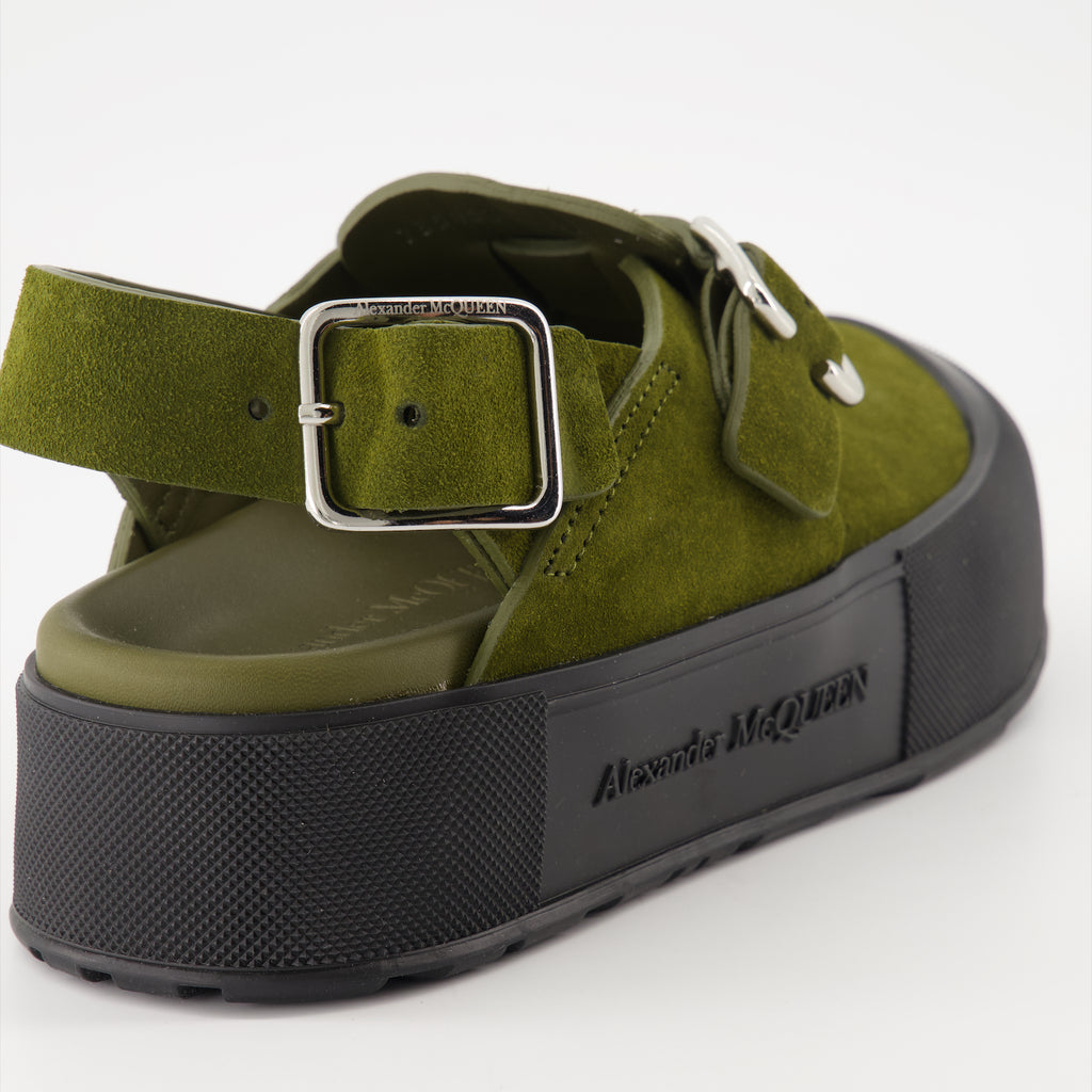 Sapatos abertos Sandales compensées Alexander McQueen Verde Homme