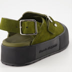 Sapatos abertos Sandales compensées Alexander McQueen Verde Homme
