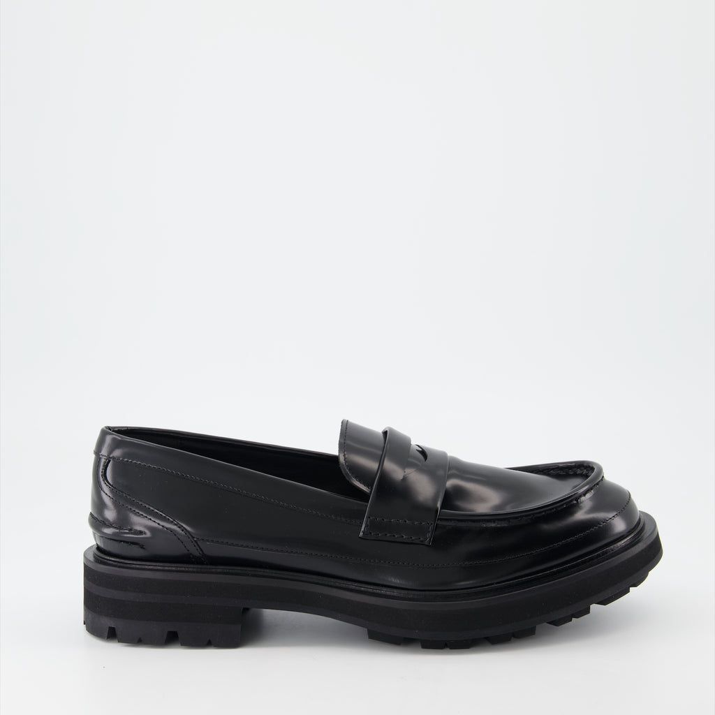 Loafer Mocassins en cuir Alexander McQueen Schwarz Homme