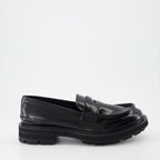 Loafer Mocassins en cuir Alexander McQueen Schwarz Homme