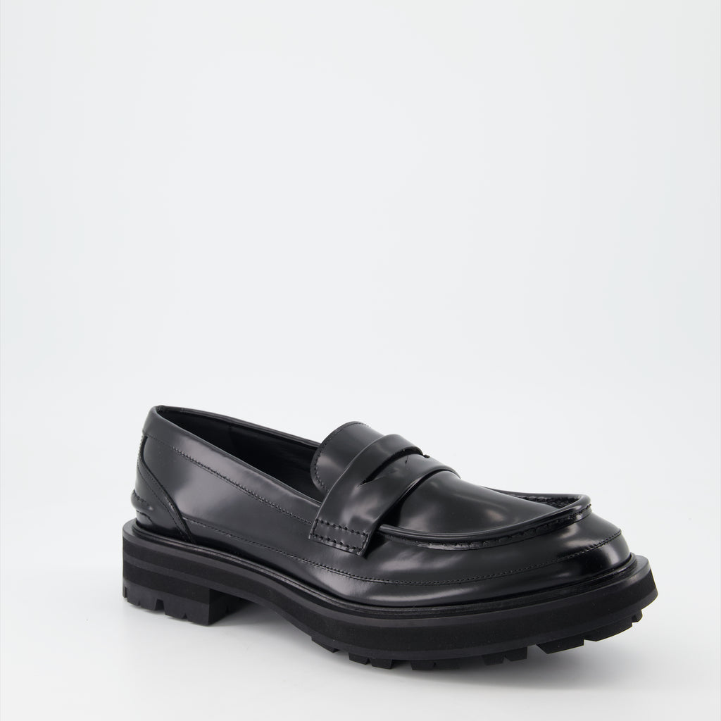 Loafer Mocassins en cuir Alexander McQueen Schwarz Homme