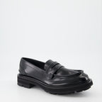 Loafer Mocassins en cuir Alexander McQueen Schwarz Homme