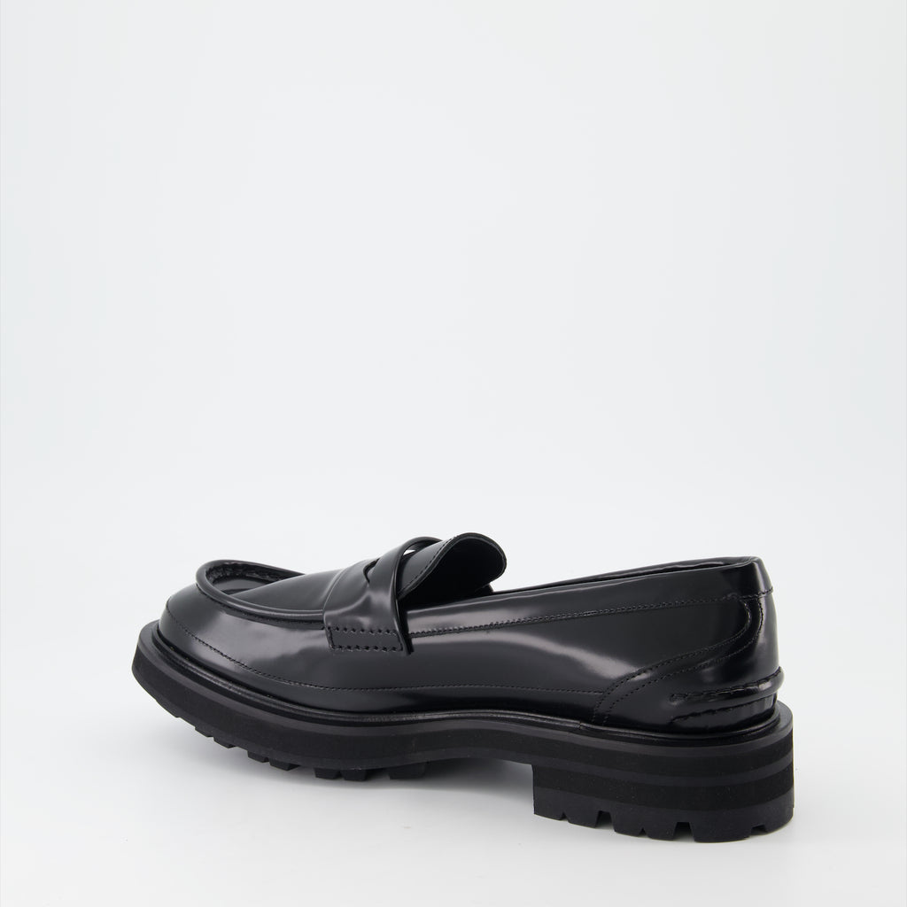 Loafer Mocassins en cuir Alexander McQueen Schwarz Homme