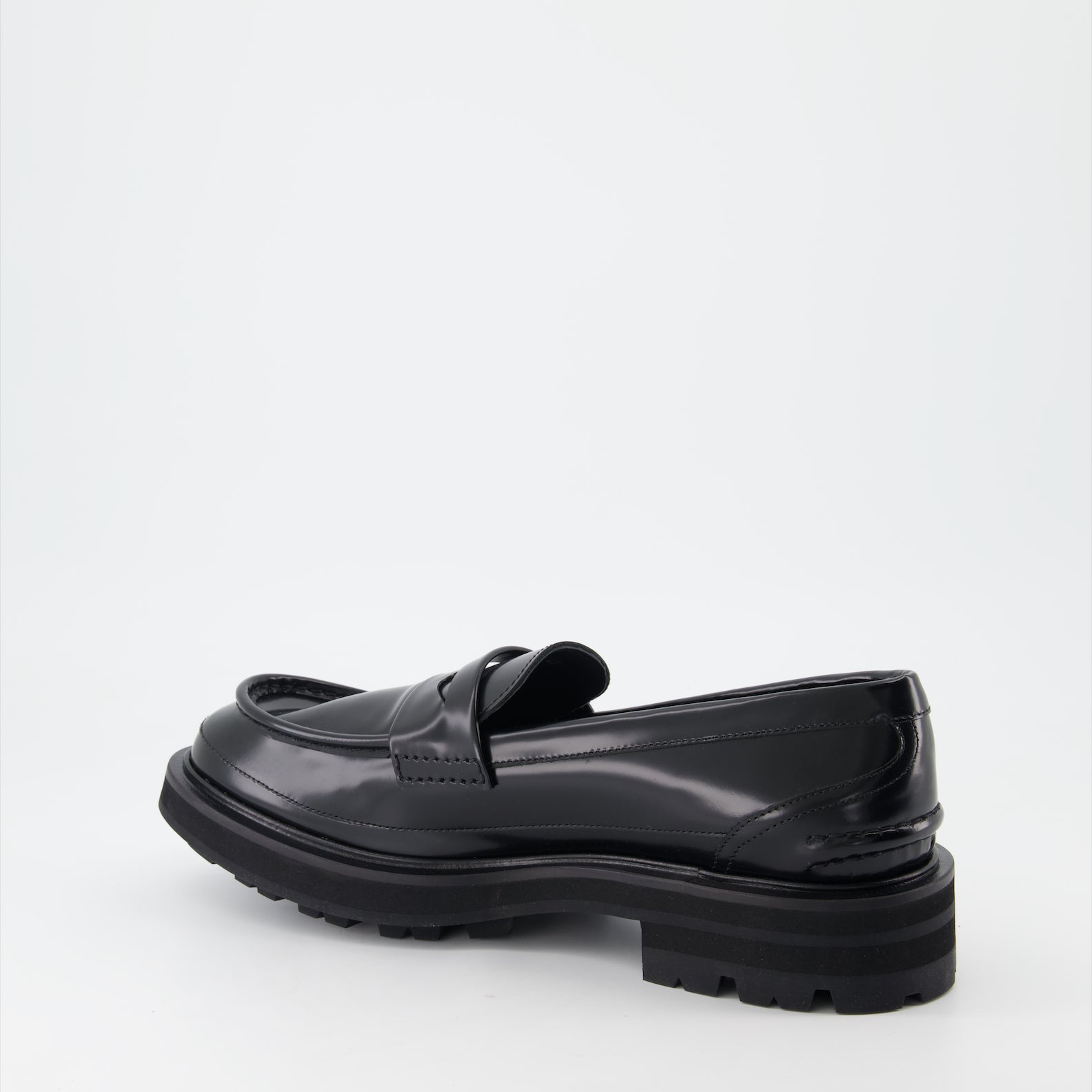Loafer Mocassins en cuir Alexander McQueen Schwarz Homme