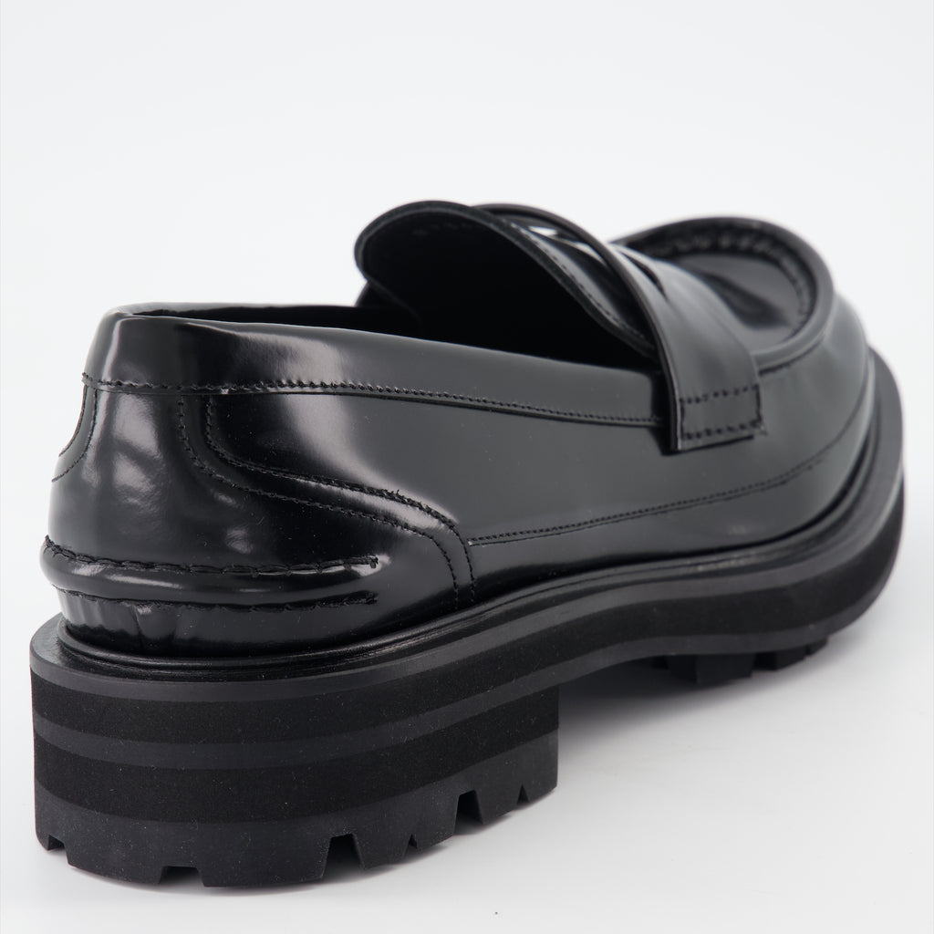 Loafer Mocassins en cuir Alexander McQueen Schwarz Homme