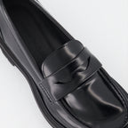 Loafer Mocassins en cuir Alexander McQueen Schwarz Homme