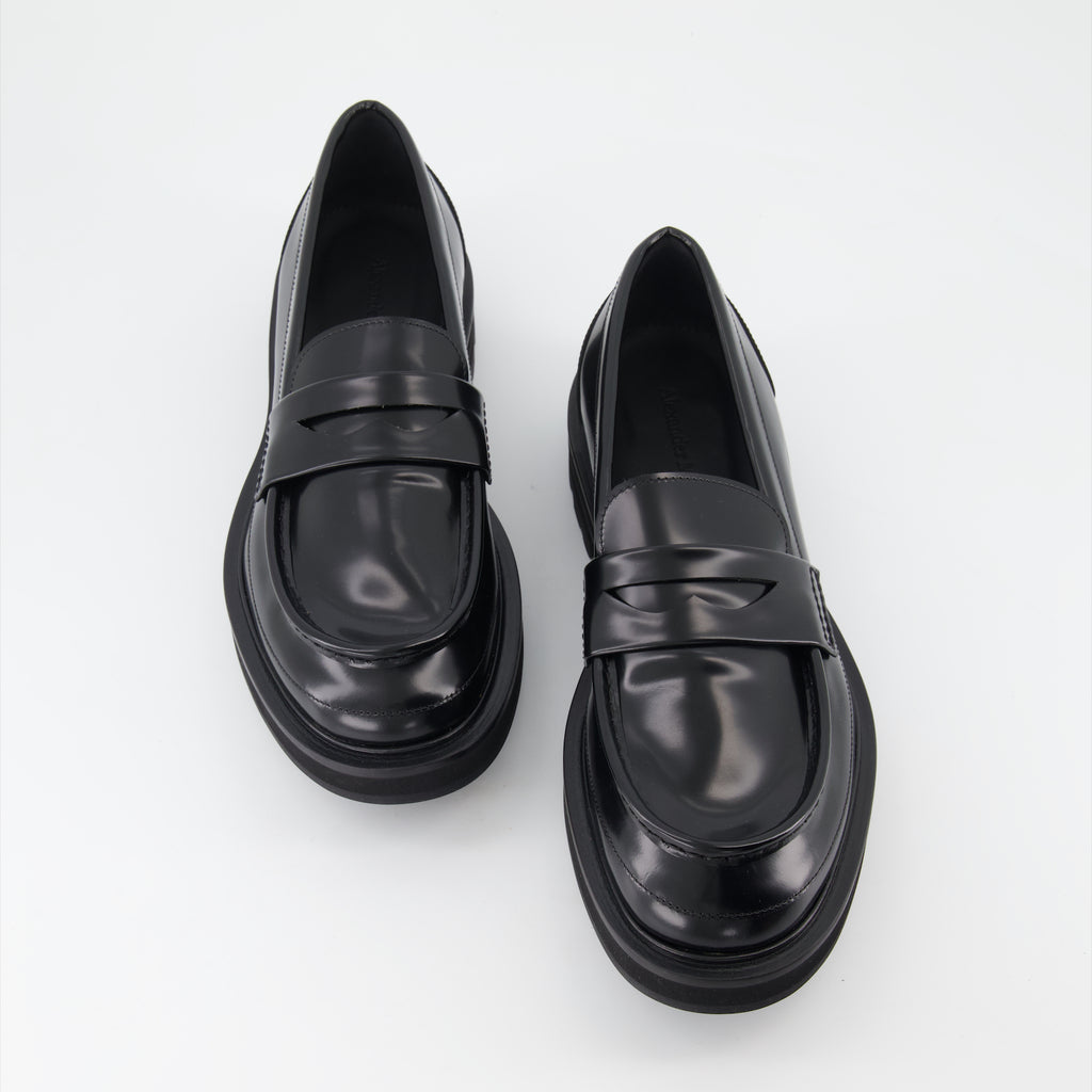 Loafer Mocassins en cuir Alexander McQueen Schwarz Homme