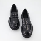Loafer Mocassins en cuir Alexander McQueen Schwarz Homme