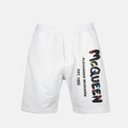 Shorts Short Graffiti Alexander McQueen Branco Homme