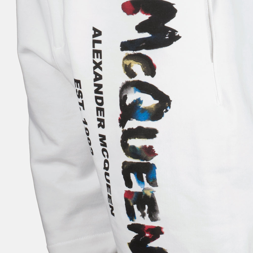 Shorts Short Graffiti Alexander McQueen Branco Homme