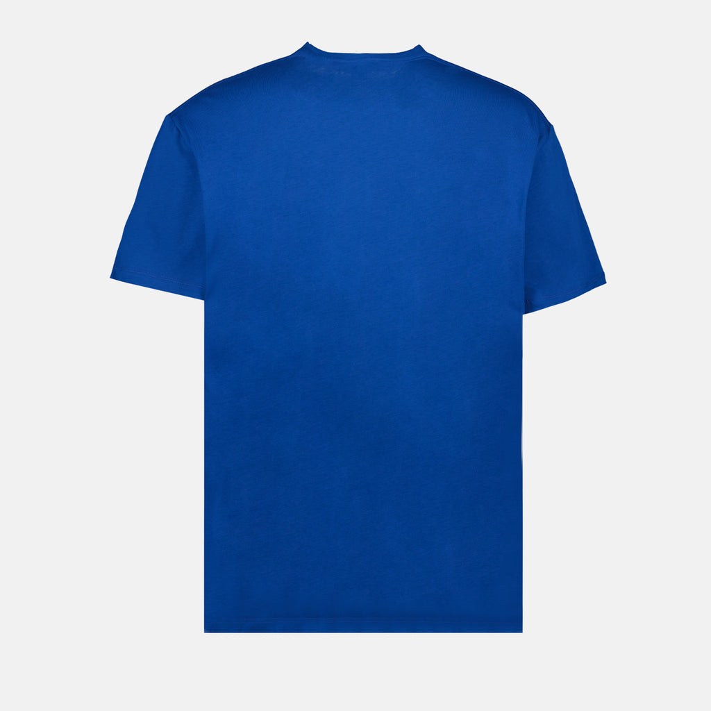T-shirt T-shirt à logo bande Alexander McQueen Blu Homme