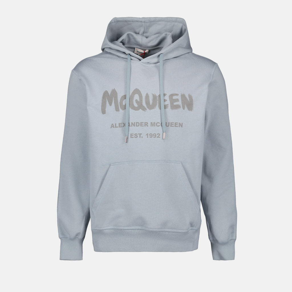 Sweatshirts Sweat à capuche Graffiti Alexander McQueen Gris Homme